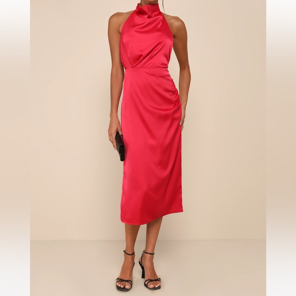 Elegant Pink Backless Dress - Picture 2 of 4